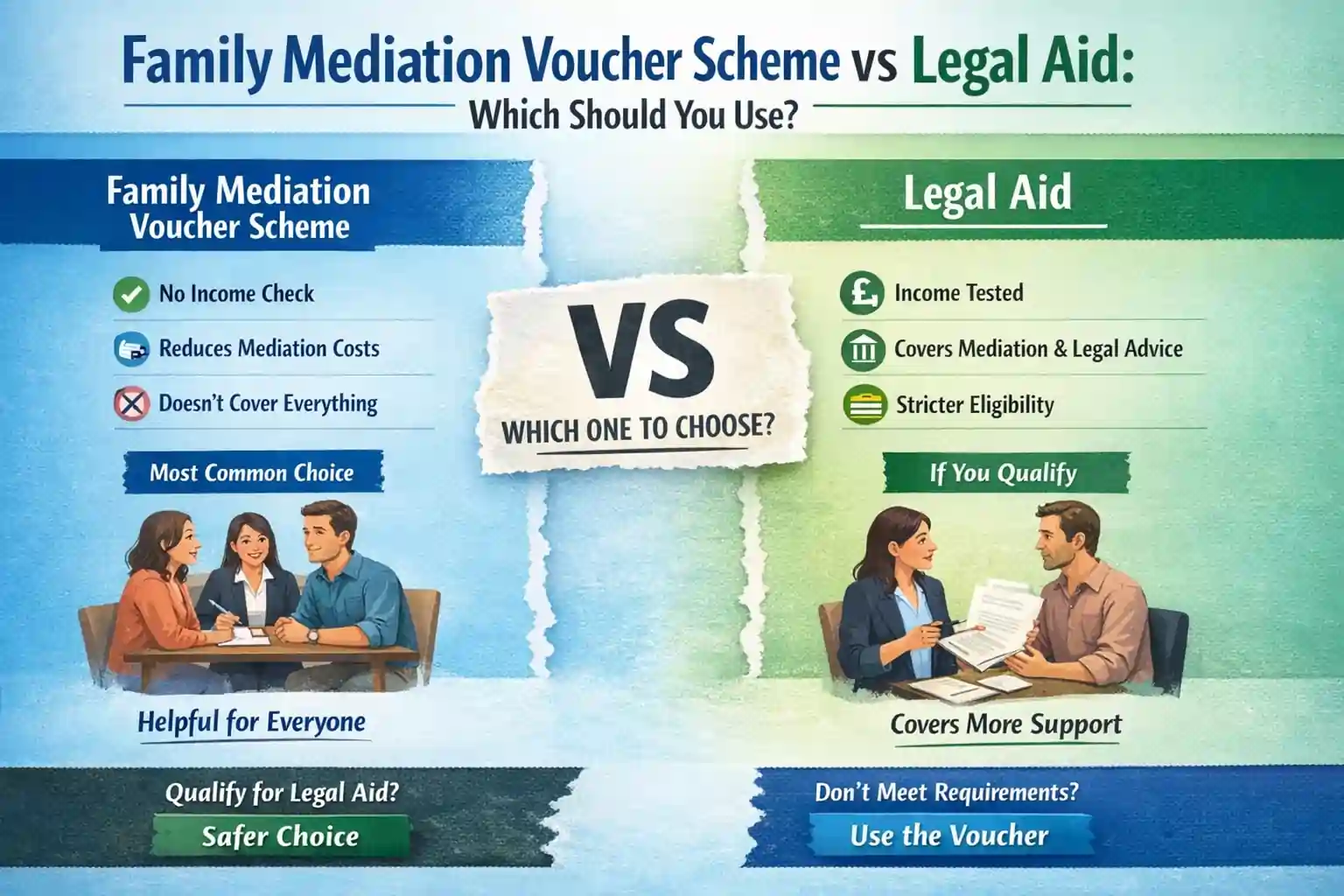 Family Mediation Voucher Scheme vs Legal Aid: Which Should You Use Barnstaple?